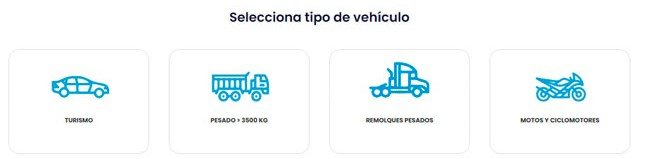 seleccionar tipo de vehículo